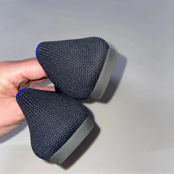 Rothy's Retired Limited Edition Slate Sparkly Metallic The Point Flats Size 7 - Picture 5 of 6